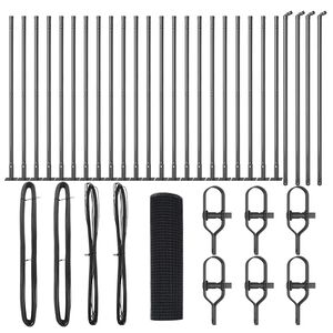 vidaXL Zaunpfosten Grau 50 x 1 m (16 x 16 mm Maschen) Stahl und PVC