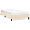 vidaXL Bettgestell ohne Matratze Creme 100x200 cm Stoff