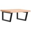 vidaXL Waschbeckenregal Wandmontage Stahl und Massivholz Buche