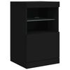 vidaXL Sideboard mit LED-Leuchten Schwarz 162x37x67 cm