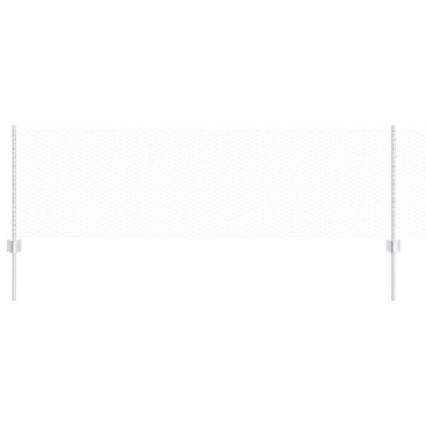 vidaXL Zaun mit Pfosten Silber 0,6 x 100 m Stahl