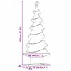 vidaXL Metall Weihnachtsbaum mit Ständer Schwarz 180 cm Stahl