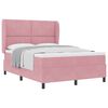 vidaXL Boxspringbett mit Matratze mit Kopfteil Rosa 200 x 160 cm Samt