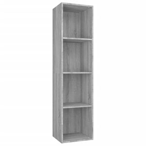 vidaXL B&uuml;cherschrank/TV-Schrank Grau Sonoma 36x30x143 cm Holzwerkstoff