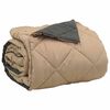 vidaXL Sommerdecke Anthrazit und Taupe 200 x 200 cm Mikrofaser