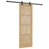vidaXL Schiebet&uuml;r Nat&uuml;rlich und Schwarz 73,5 x 211 cm