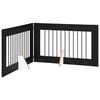 vidaXL Klappbares Hundetor mit St&auml;ndern 2 stk. Schwarz Eichen-Optik