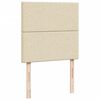 vidaXL Boxspringbett mit Matratze Creme 100x200 cm Stoff