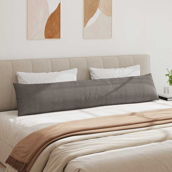 vidaXL Sofakissen 2 St&uuml;ck Hellgrau 200 x 40 cm Cordstoff