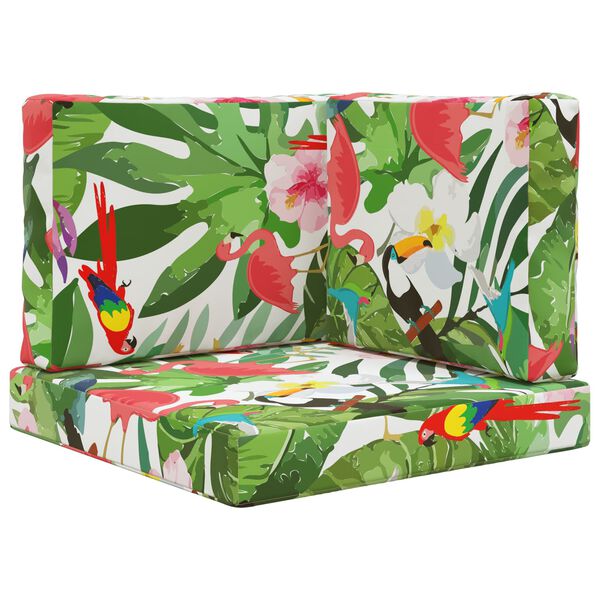 vidaXL Sofakissen f&uuml;r drau&szlig;en 3 pcs Bunt Polyester