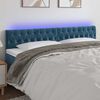 vidaXL LED Kopfteil Dunkelblau 180x7x78/88 cm Samt