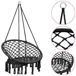 vidaXL H&auml;ngesessel 80 cm Anthrazit