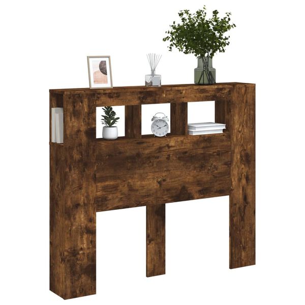 vidaXL LED-Kopfteil Räuchereiche 120x18,5x103,5 cm Holzwerkstoff