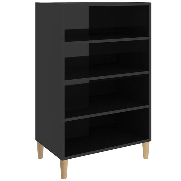 vidaXL Sideboard Hochglanz-Schwarz 57x35x90 cm Holzwerkstoff