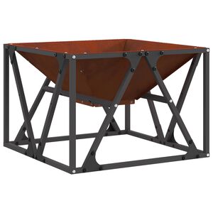 vidaXL Feuerstelle Rostig 50 x 50 x 35 cm Wetterfeststahl