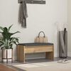 vidaXL Flurbank mit Kissen Artisan-Eiche 83 x 38 x 40 cm