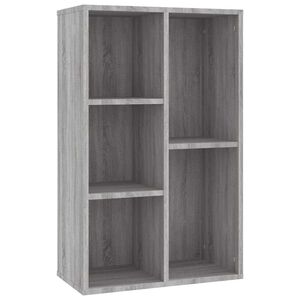 vidaXL B&uuml;cherregal/Sideboard Grau Sonoma 50x25x80 cm Holzwerkstoff