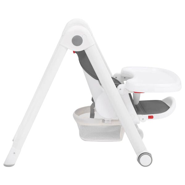 vidaXL Baby-Hochstuhl Dunkelgrau Aluminium