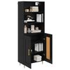 vidaXL Highboard Schwarz Eichen-Optik 69,5 x 34 x 180 cm Holzwerkstoff