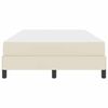 vidaXL Bettrahmen mit Matratze Creme 120 x 200 cm Stoff