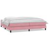 vidaXL Boxspringbett mit Matratze Rosa 180x220 cm Samt