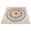 vidaXL Mosaikfliesen Sonnenblumenmuster Mehrfarbig 120 x 120 cm Marmor
