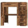 vidaXL Etagenbettgestell mit Schreibtisch Altholz 90 x 190 cm