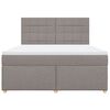 vidaXL Boxspringbett mit Matratze Taupe 180x200 cm Stoff