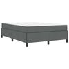 vidaXL Boxspringbett mit Matratze Dunkelgrau 140 x 190 cm Stoff
