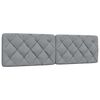 vidaXL Bett mit Matratze Hellgrau 180x200 cm Stoff