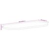 vidaXL Tischplatte 140x50x3,8 cm Oval Massivholz Mango