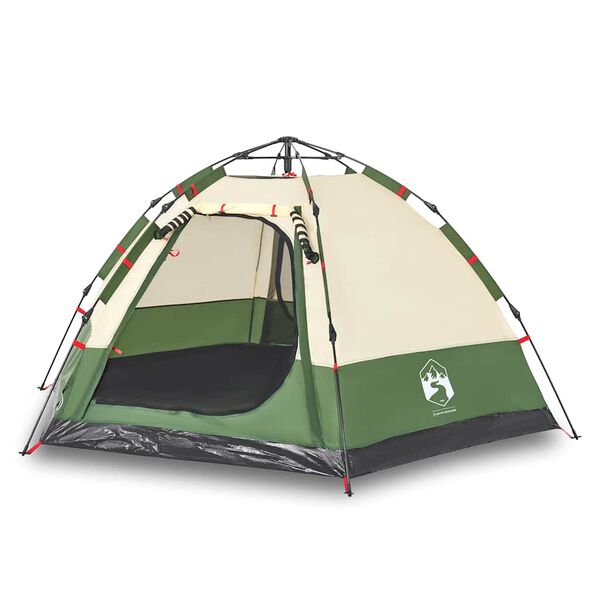 vidaXL Campingzelt 4 Personen Grün Quick Release