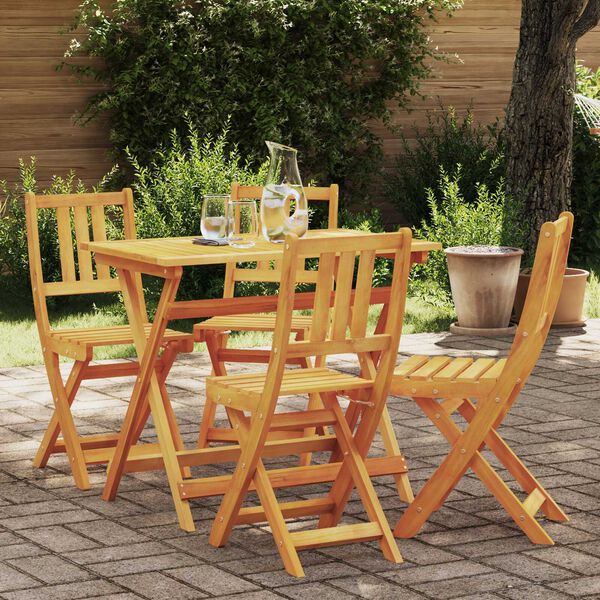 vidaXL Gartenstuhl 4 pcs &Ouml;l-Natur 40 x 42 x 85 cm Massivholz Akazie