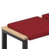 vidaXL Bankkissen 2 pcs Kunstleder Weinrot Tiefe 35 cm