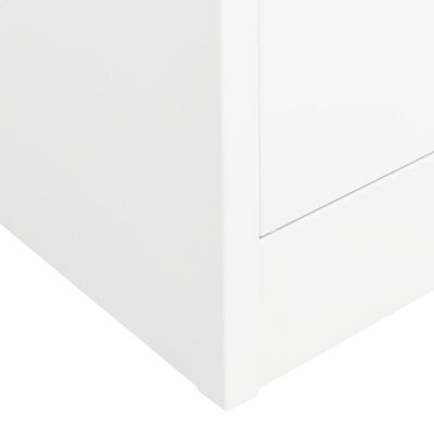vidaXL Kleiderschrank Weiß 80x50x180 cm Stahl