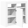 vidaXL Sideboard mit LED-Leuchten Wei&szlig; 80x35x75 cm