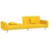 vidaXL Schlafsofa 2-Sitzer mit 2 Kissen Gelb Stoff