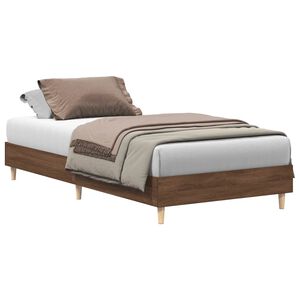 vidaXL Bettgestell ohne Matratze Braun Eichen-Optik 90x190 cm