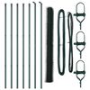 vidaXL Bodenmontierter Sechseckzaun 10 x 1,6 m PVC-beschichteter Stahl