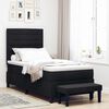 vidaXL Boxspringbett mit Kopfteil Schwarz 100 x 200 cm Stoff