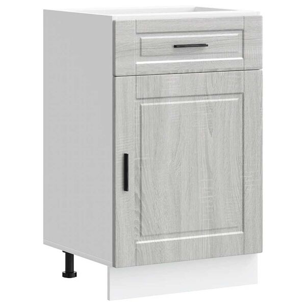 vidaXL Küchenunterschrank Porto Grau Sonoma Holzwerkstoff