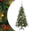 vidaXL K&uuml;nstlicher klappbarer Weihnachtsbaum Gr&uuml;n 120 cm PE und PVC