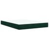 vidaXL Boxspringbett mit Matratze Dunkelgr&uuml;n 140x190 cm Samt
