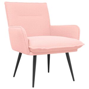 vidaXL Sessel Rosa Boucl&eacute;