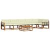 vidaXL Outdoor-Sofagarnitur mit Kissen 7 pcs Natur und Creme