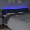 vidaXL LED Kopfteil Blau 183x16x78/88 cm Stoff