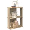 vidaXL B&uuml;cherregal 3 B&ouml;den Sonoma-Eiche 60x30x80 cm Holzwerkstoff