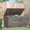 vidaXL Garten-Kissenbox PE Rattan 194x100x103 cm Grau
