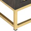 vidaXL TV-Schrank Schwarz Golden 120 x 30 x 40 cm Massivholz Mango