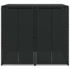 vidaXL M&uuml;lltonnenbox 2 pcs Schwarz 65 x 80 x 115 cm Polyethylen